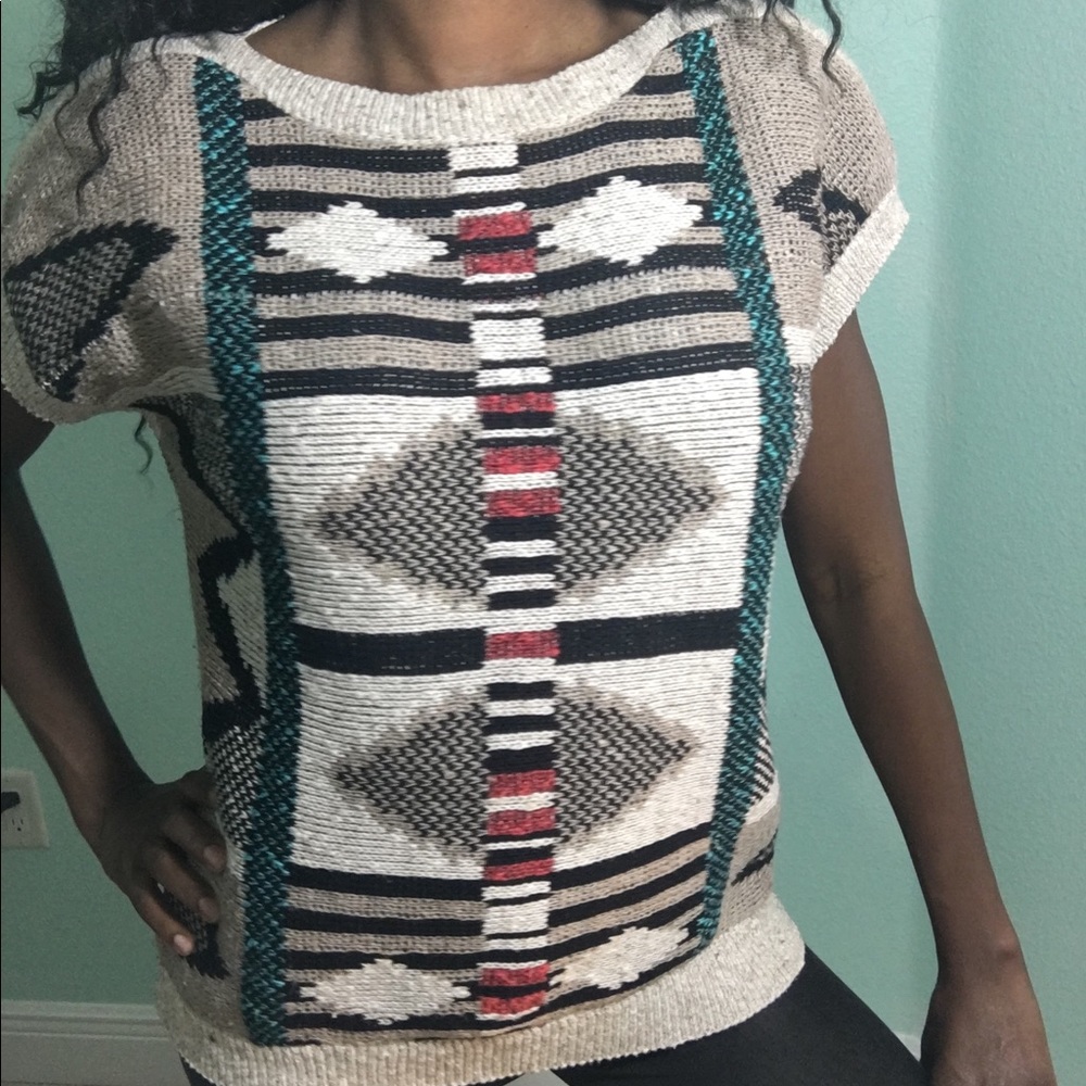 Overside 80/90’s Geometric Sweater